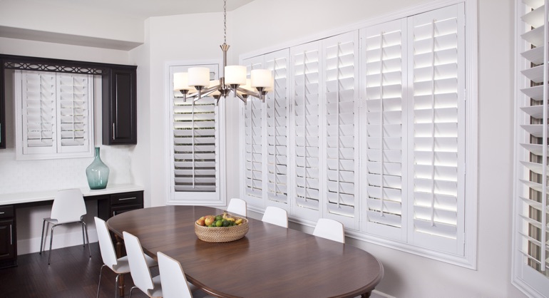 classic shutters in Miami kitchen